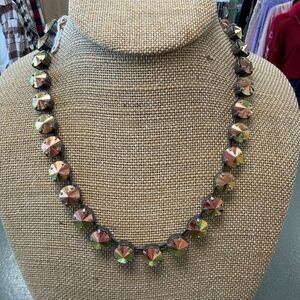 Sabika Necklace Green And Brown Stones